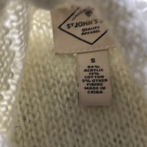 St. John’s Bay Fair Isle,soft pullover sweater. Oversized small. Cream. NWOT. - Picture 4 of 6